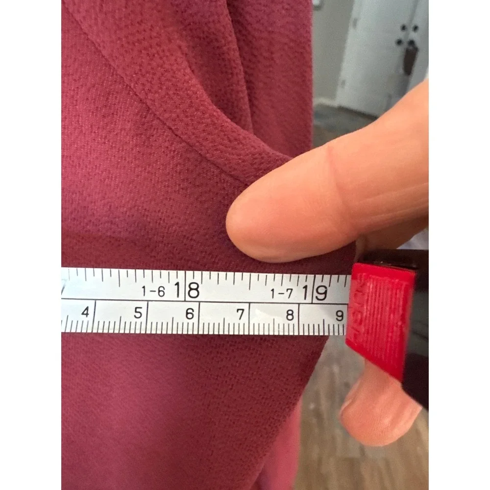 NWT‎ Michael Kors Classic V Neck Long Sleeve Cranberry Blous size XS